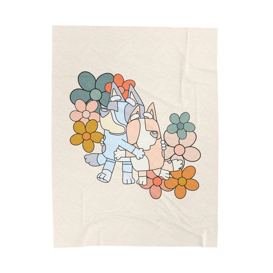 Sister Hugs - Vintage Bluey Plush Blanket