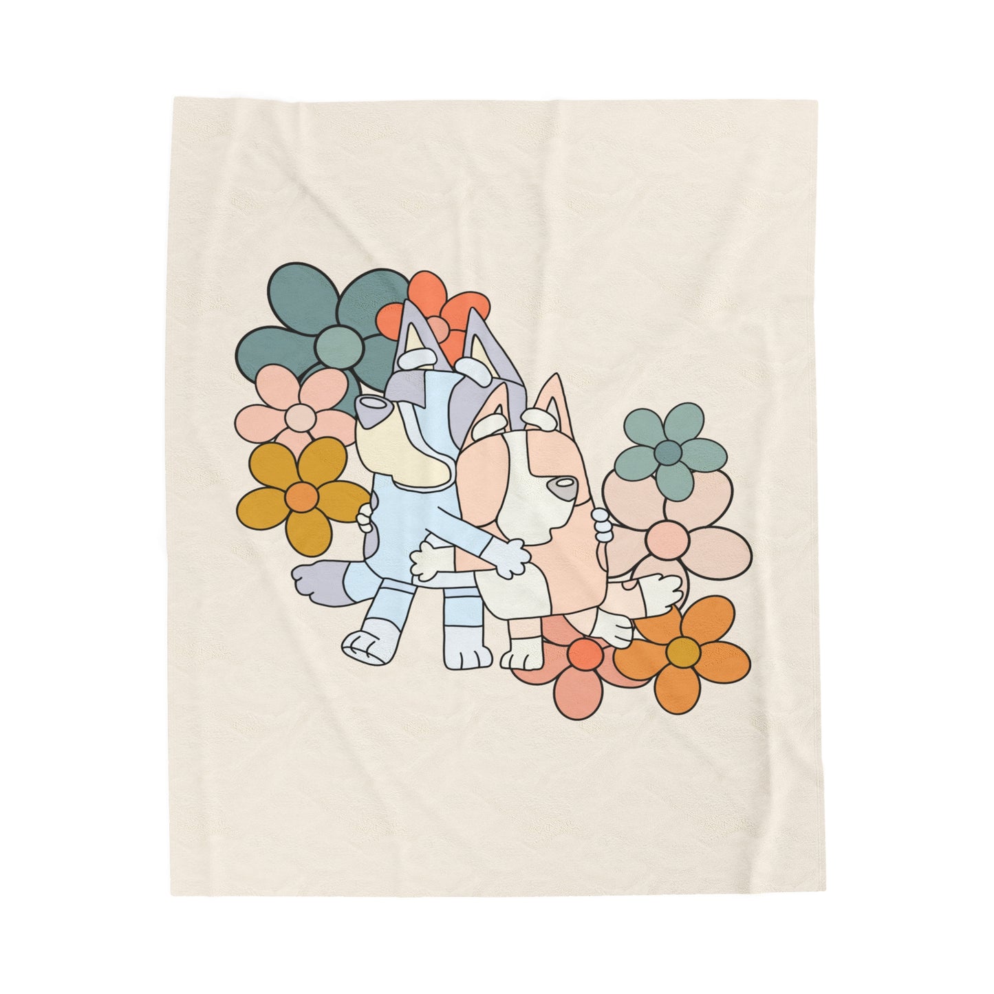 Sister Hugs - Vintage Bluey Plush Blanket